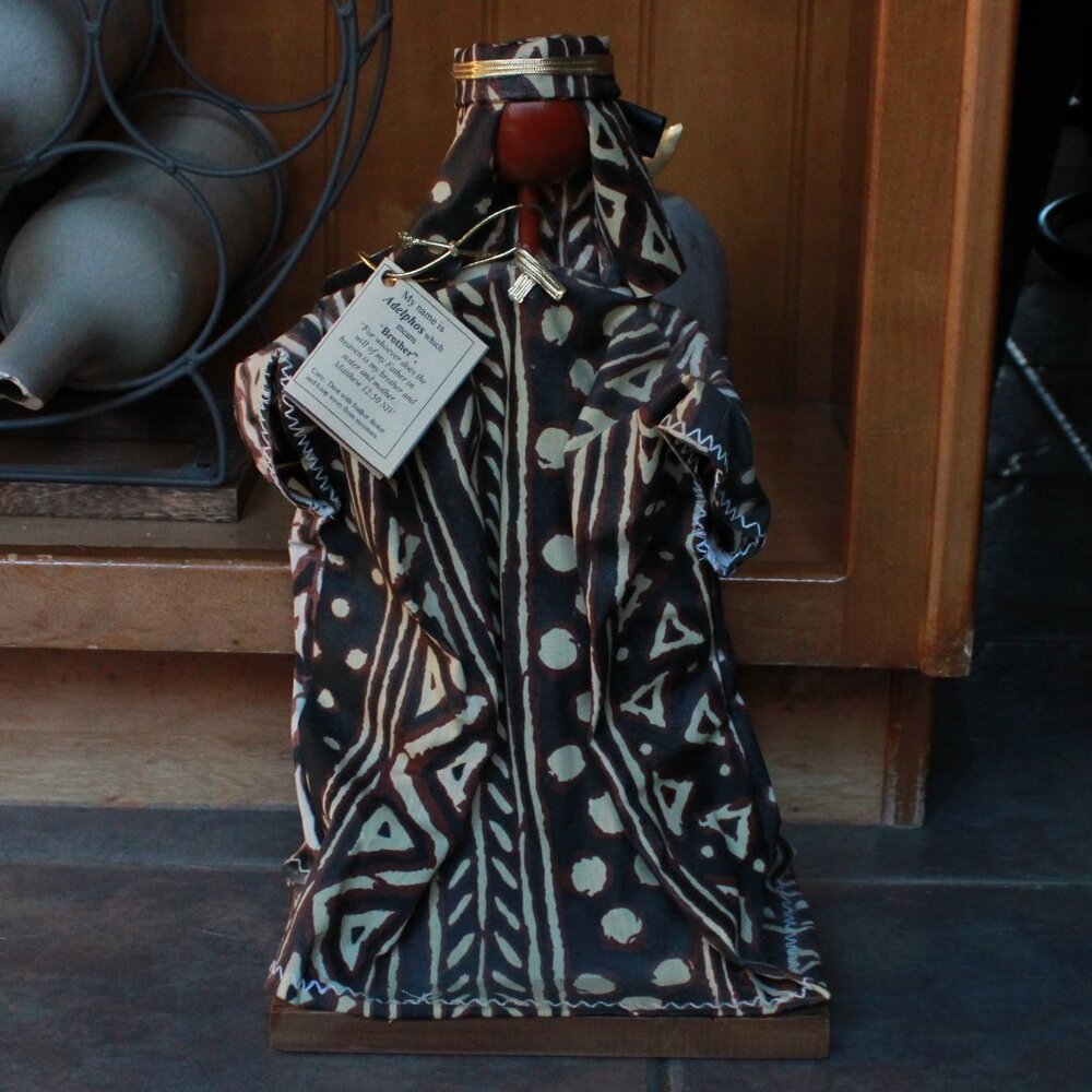 Agape Scripture Dolls "Adelphos" Wood & Fabric Figurine